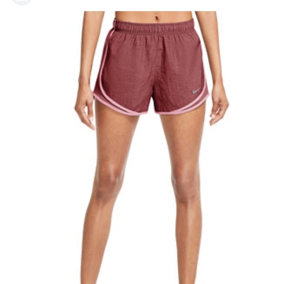 Nike Women's Athletic Shorts in Rust and Pink - Picture 1 of 5